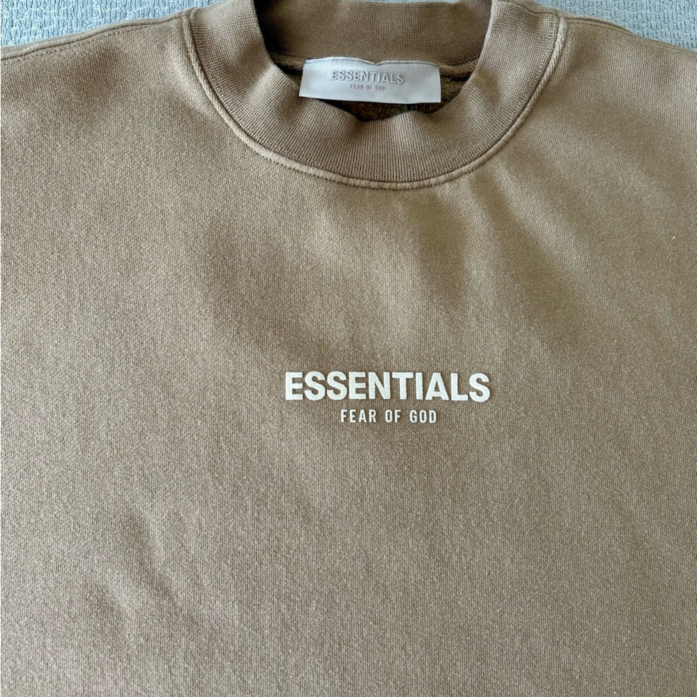 Essentials Men's Crewneck Sweater in Tan